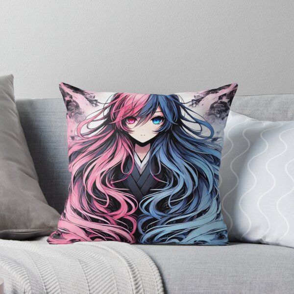 Artikelvorschau, Blauer und rosa Anime entworfen und verkauft von 247Creations.