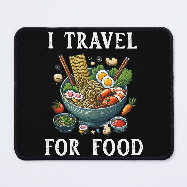 Item preview, Vintage I Travel for Food - Culinary Adventures and Minimalist Ramen Design designed and sold by pod24.