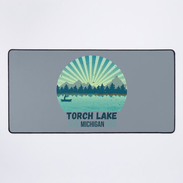 Item preview, Torch Lake Michigan Landscape Retro designed and sold by MomentumCloset.