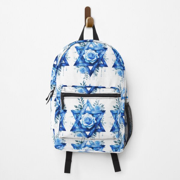 Item preview, Blue Rose Star of David - Elegant Floral Jewish Art designed and sold by WhiteDoveArt.