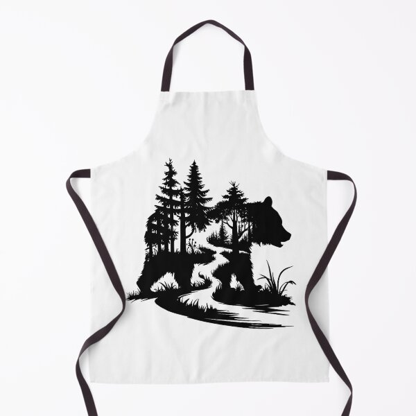 Item preview, Bear Silhouette Forest Trail Outdoor Art designed and sold by Ascooepics.