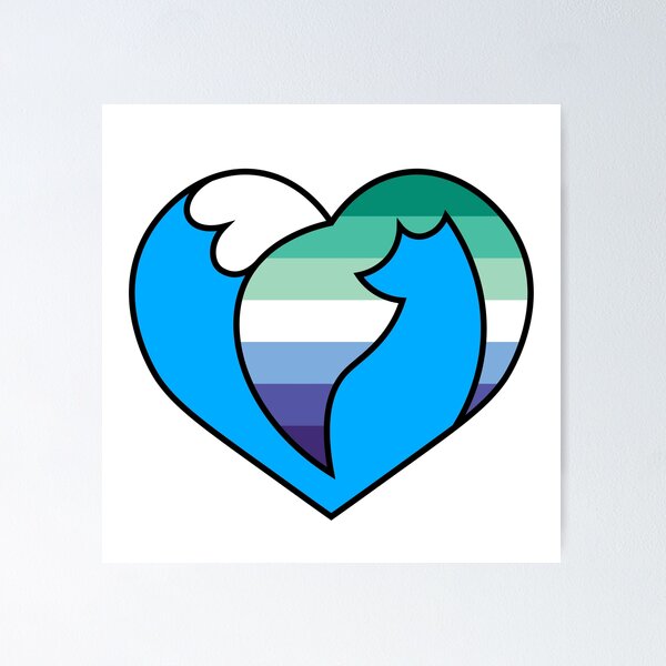 Artikelvorschau, Fox Pride Herz Gay Flagge entworfen und verkauft von MorganJ-Design.