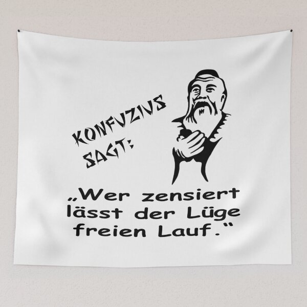 Item preview, Confucius says: He who censors lets lies run free designed and sold by ARTmanhART.