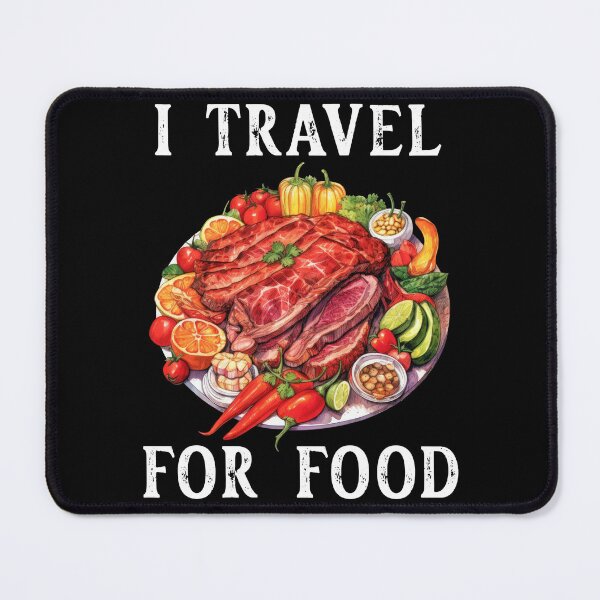 Item preview, Vintage I Travel for Food - Minimal Retro Culinary Travel Mexican BBQ Meat Platter designed and sold by pod24.