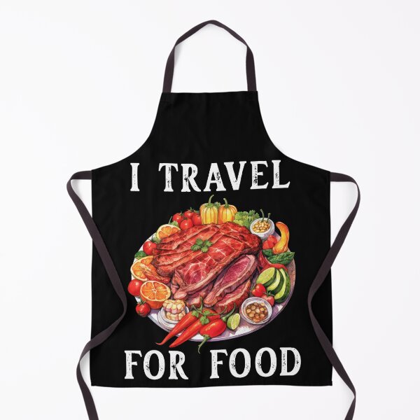 Item preview, Vintage I Travel for Food - Minimal Retro Culinary Travel Mexican BBQ Meat Platter designed and sold by pod24.