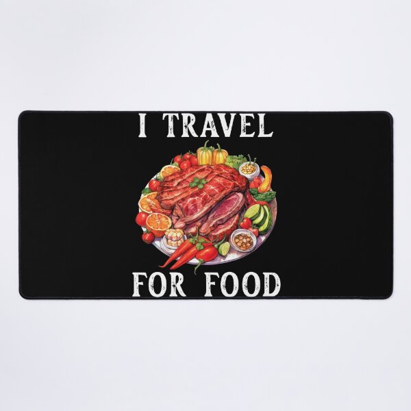 Item preview, Vintage I Travel for Food - Minimal Retro Culinary Travel Mexican BBQ Meat Platter designed and sold by pod24.