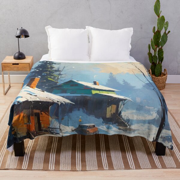 Item preview, nature, landscape, anime, cartoon, winter, street designed and sold by DonnaBlankaArt.