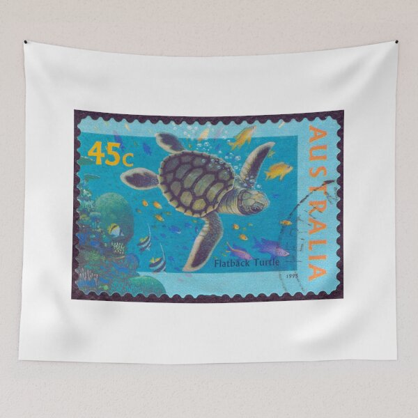 Item preview, AUSTRALIA TURTLE POST STAMP designed and sold by NOMADIC ART.