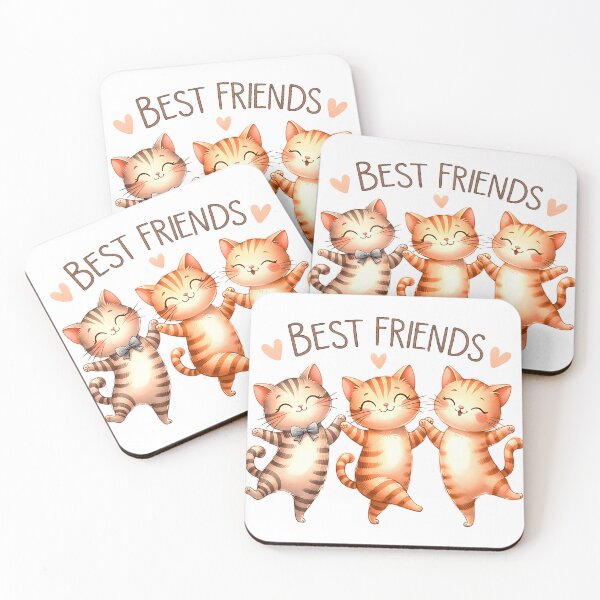 Item preview, Best friends. Cute tabby cats designed and sold by CameliaWave.
