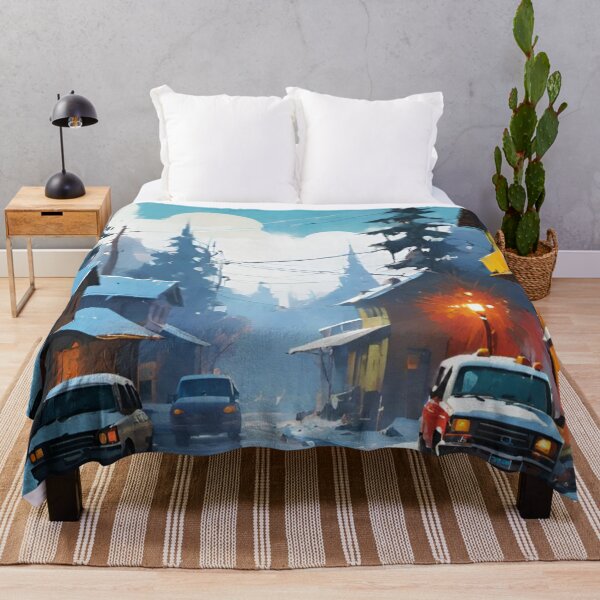 Item preview, nature, landscape, anime, cartoon, winter, street designed and sold by DonnaBlankaArt.
