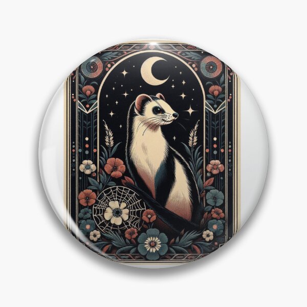 Item preview, Enchanted Stoat in Mystical Forest - Magical Midsummer Night's Art designed and sold by MiszungART.