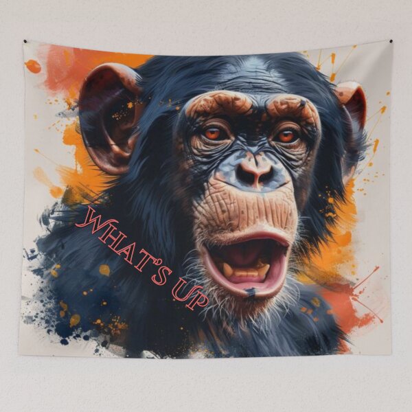 Item preview, What's Up Tee, Cheeky Monkey,  Curious Gift designed and sold by Terry-Salsa.