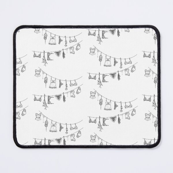 Item preview, Victorian Etching Vintage Underwear on washing line Illustration designed and sold by Idle Morrow.
