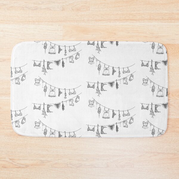 Item preview, Victorian Etching Vintage Underwear on washing line Illustration designed and sold by Idle Morrow.