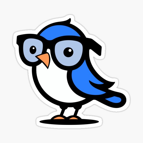 Item preview, Bluebird with Glasses designed and sold by theartfulaspie.