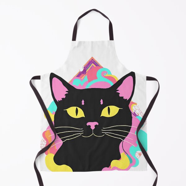 Artikelvorschau, ästhetische schwarze katze bunt entworfen und verkauft von Catophile.
