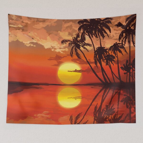 Item preview, Tropical sunset designed and sold by IrinaKochArt.
