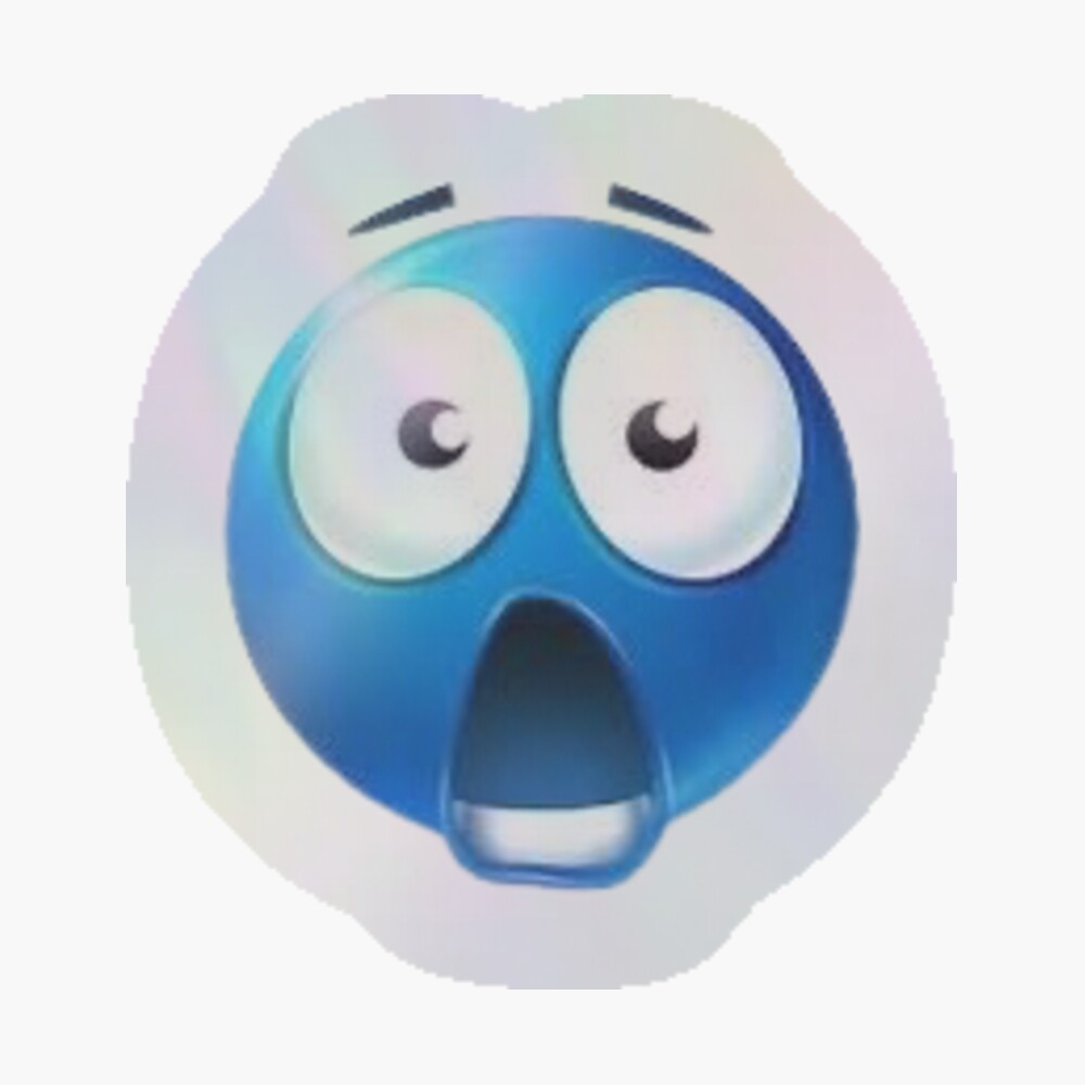 Blue Emoji Shocked Face Meme 