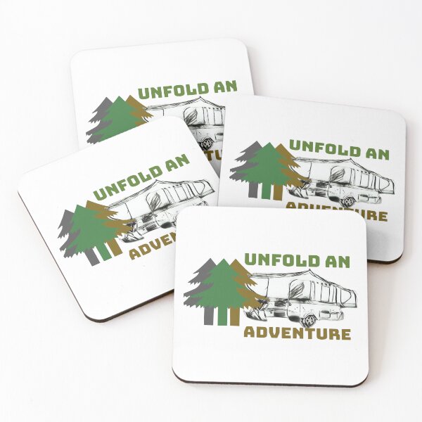 Item preview, Despliegue una aventura caravana plegable en blanco y negro designed and sold by BeccaAelishe.