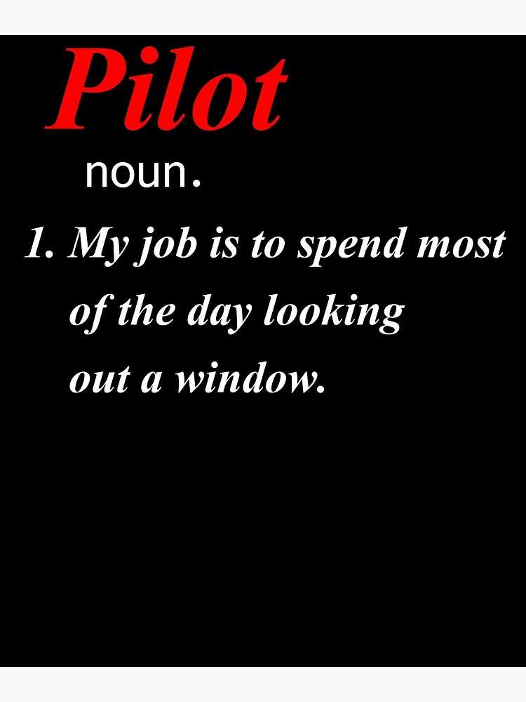 "Pilot Definition" Poster for Sale by kieranight Redbubble