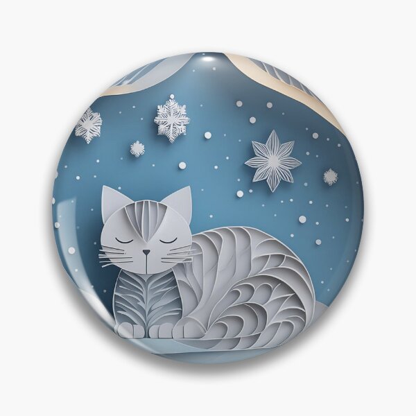 Item preview, Snowy Paper Cat designed and sold by BRKART.