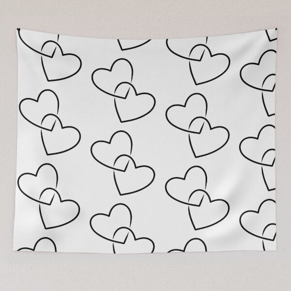 Item preview, Two simple hearts interlocking designed and sold by Idle Morrow.