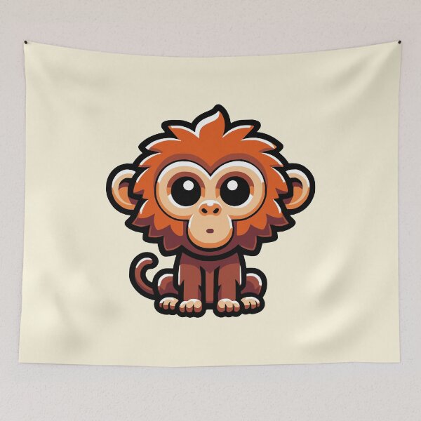 Item preview, Cute Kawaii Baboon Cartoon designed and sold by PMCreative.