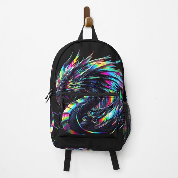 Item preview, Dragon's Glitchy Neon Realm designed and sold by AI-Only Creations.
