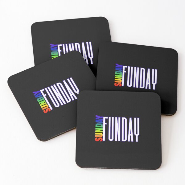Item preview, Sunday Funday Rainbow color pride LGBTQ graphic, rainbow text, Sunday Funday designed and sold by PrideBeProud.