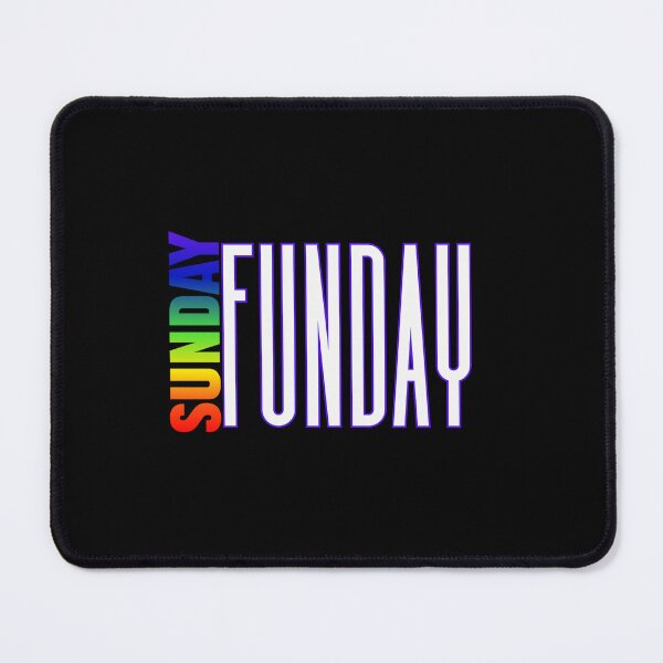 Item preview, Sunday Funday Rainbow color pride LGBTQ graphic, rainbow text, Sunday Funday designed and sold by PrideBeProud.