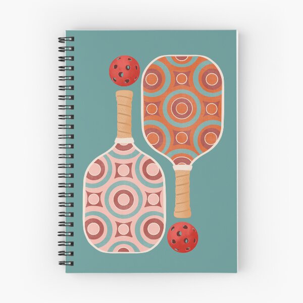 Item preview, Colourful Retro Pickleball Paddles and Balls designed and sold by NattyDesigns.