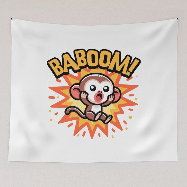 Item preview, Baboom Cute Baboon Pun designed and sold by PMCreative.