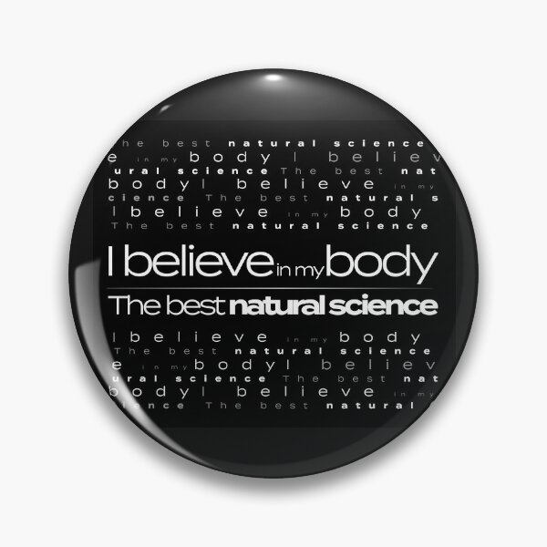 Item preview, Pattern I Believe in my Body - Black Background on White designed and sold by Folidee.