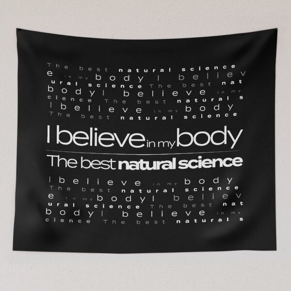 Item preview, Pattern I Believe in my Body - Black Background on White designed and sold by Folidee.