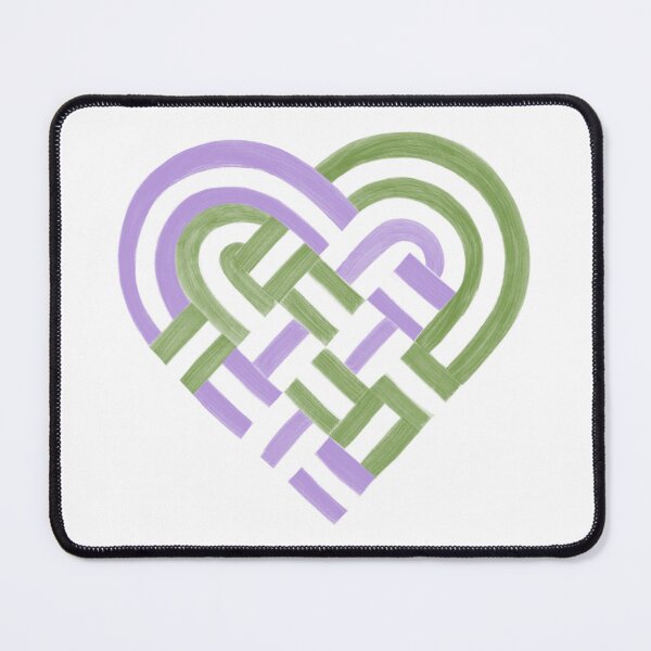 Item preview, Woven Heart Genderqueer Pride Flag Purple Green designed and sold by JoyfulJen.
