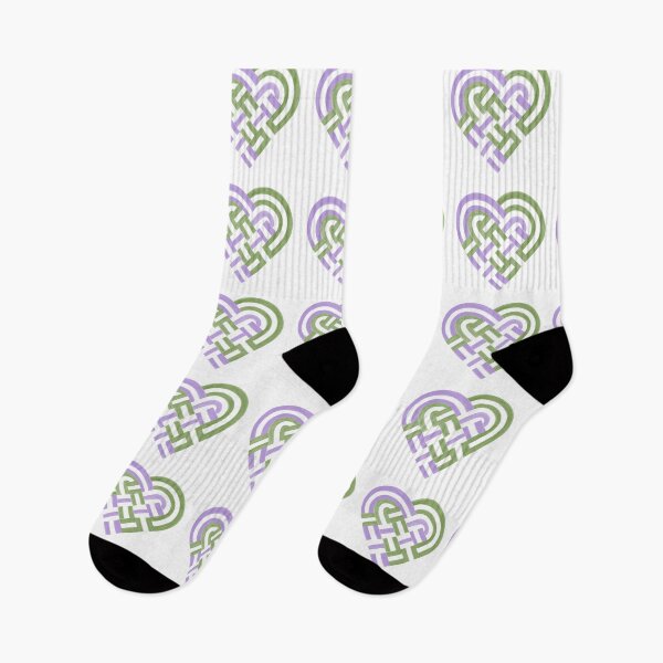 Item preview, Woven Heart Genderqueer Pride Flag Purple Green designed and sold by JoyfulJen.
