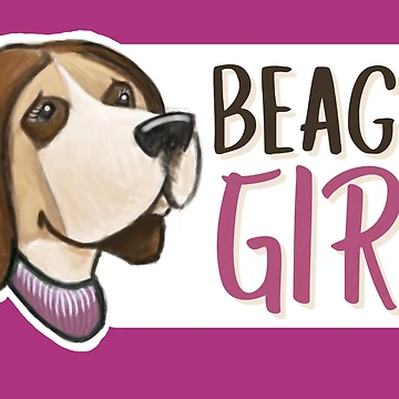 Artwork thumbnail, Beagle Girl Sticker by CreateForDogs