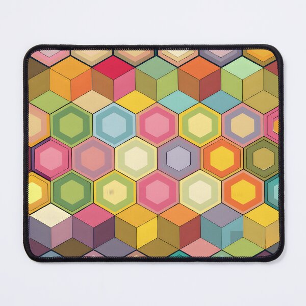 Item preview, Hexagons in a pastel Pride patterns designed and sold by BlackCatspet1.