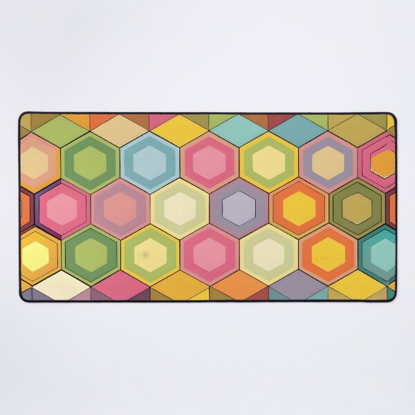 Item preview, Hexagons in a pastel Pride patterns designed and sold by BlackCatspet1.
