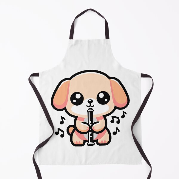 Item preview, Cute Dog Playing Bass Clarinet Cartoon designed and sold by PMCreative.