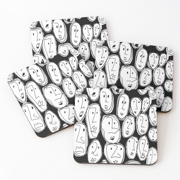 Item preview, abstract faces digital print designed and sold by Lestie12321.