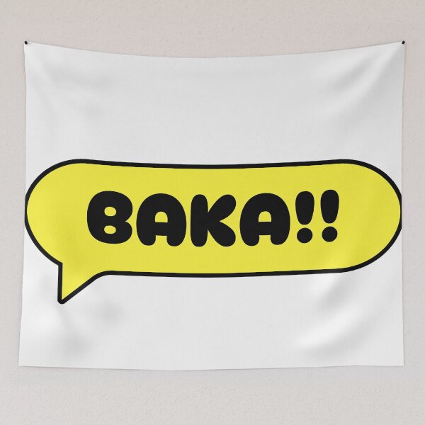 Item preview, Baka text bubble yellow designed and sold by Waifu-inc.