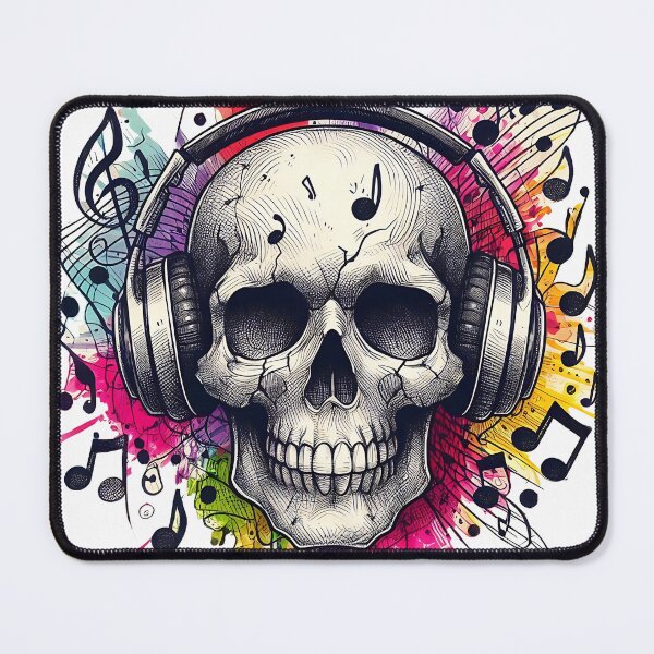 Item preview, Music Skull designed and sold by LvlUpPrints.