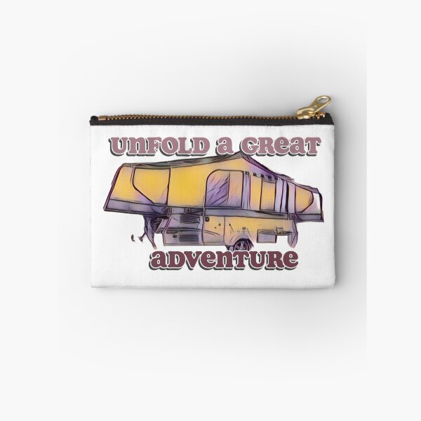 Item preview, Unfold a Great Adventure Yellow and Purple Folding Caravan designed and sold by BeccaAelishe.