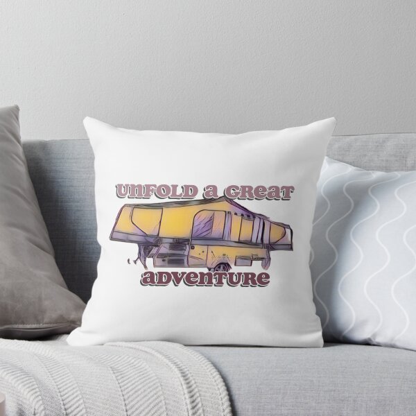 Item preview, Unfold a Great Adventure Yellow and Purple Folding Caravan designed and sold by BeccaAelishe.