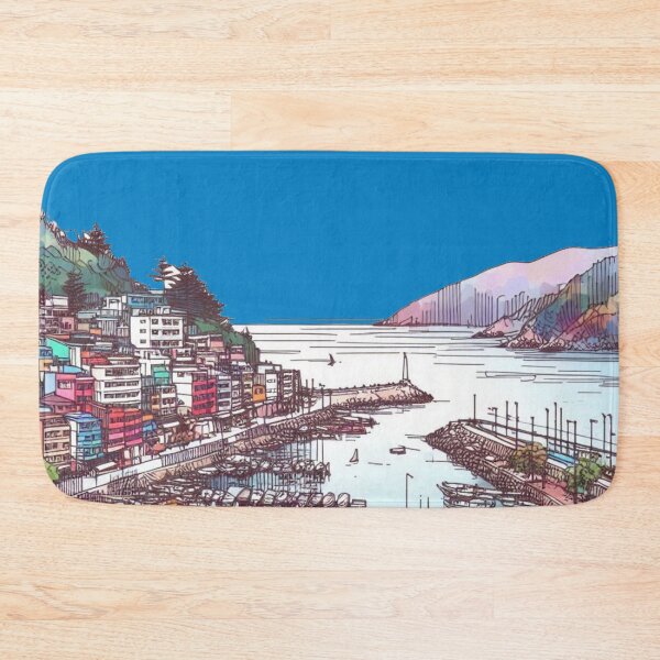 Item preview, Seogwipo Harbor 3D Sketch Art ,  designed and sold by PaintMeWorld.