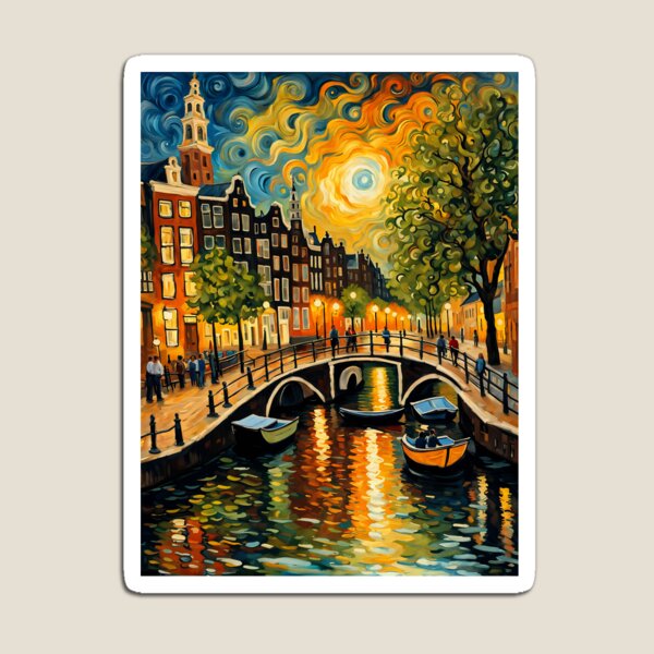 Item preview, Starry Amsterdam Night by Van Gogh designed and sold by Berfin Naz Tudorache.