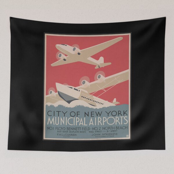 Item preview, Vintage poster for New York City Airports designed and sold by Matthew Kinnersly.