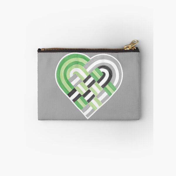 Item preview, Woven Heart Aro Aromantic Pride Flag Green Gray Black designed and sold by JoyfulJen.