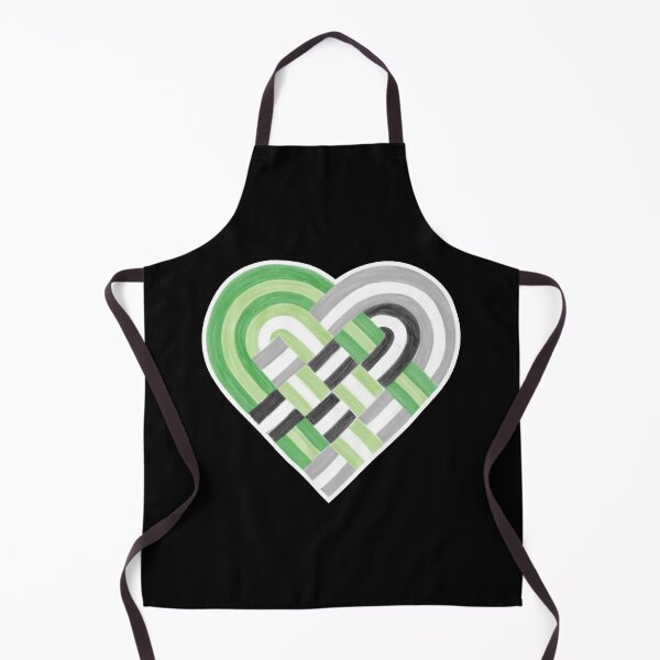 Item preview, Woven Heart Aro Aromantic Pride Flag Green Gray Black designed and sold by JoyfulJen.